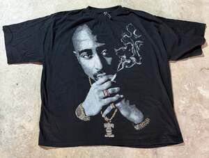 Rare Tupac Shakur Makaveli Brand Jeweled Black Shirt  3XL